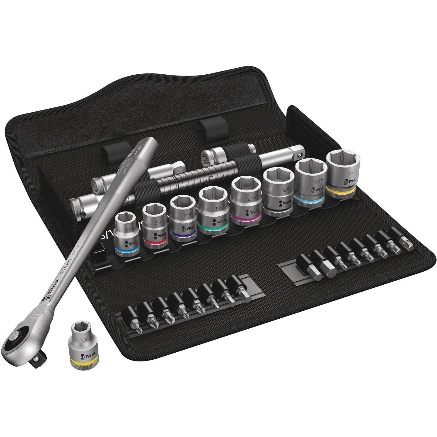 Wera Steckschlüsselsatz Nusskasten 8100 SB Zyklop Set 3/8" Werkzeugbox 29teilig - 4013288173935
