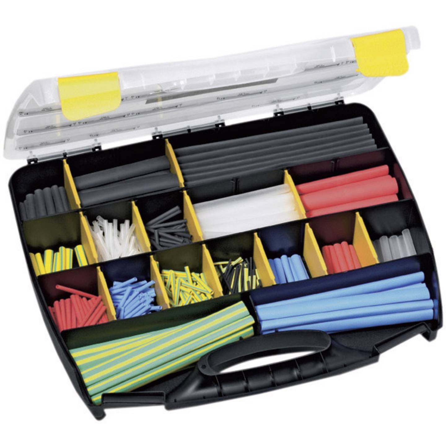 HellermannTyton Schrumpfschlauch ohne Kleber Bunt 975 Teile 3:1 dünnwandig 379mm - 4031026270708