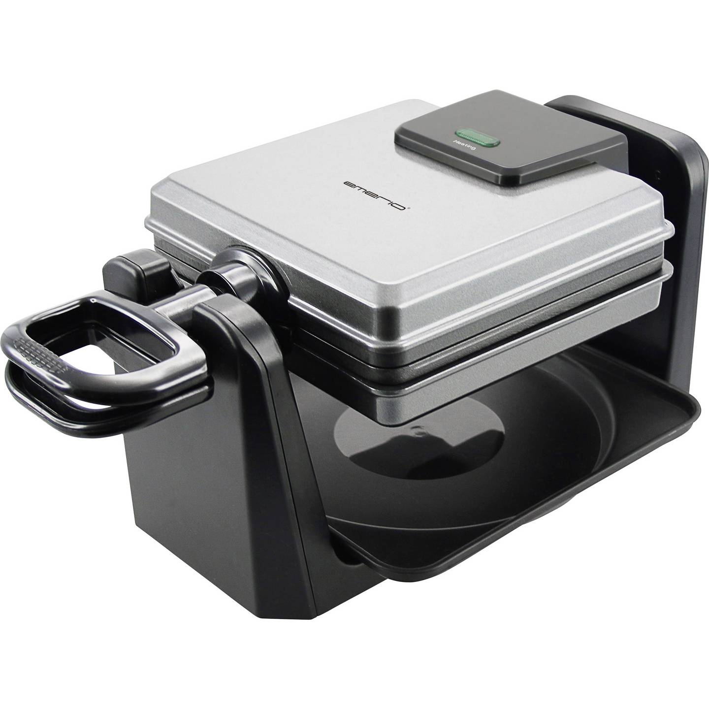 Emerio Waffeleisen Waffelmaker stufenloser Temperaturregler 1000 W Silber - 7333282007935