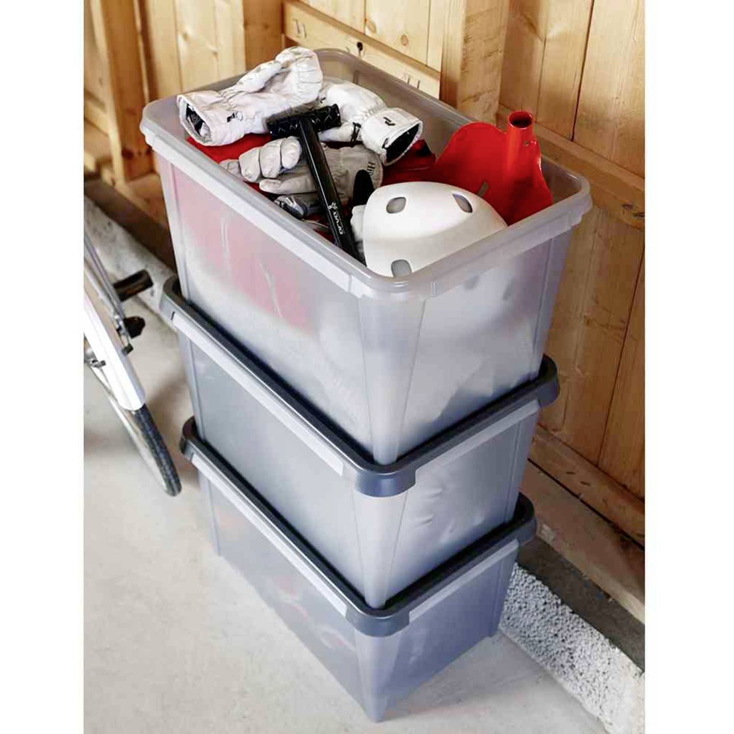 SmartStore Dry 45 Aufbewahrungsbox 60x40x35cm Box wasserdicht 50 l grau - 7332462040106