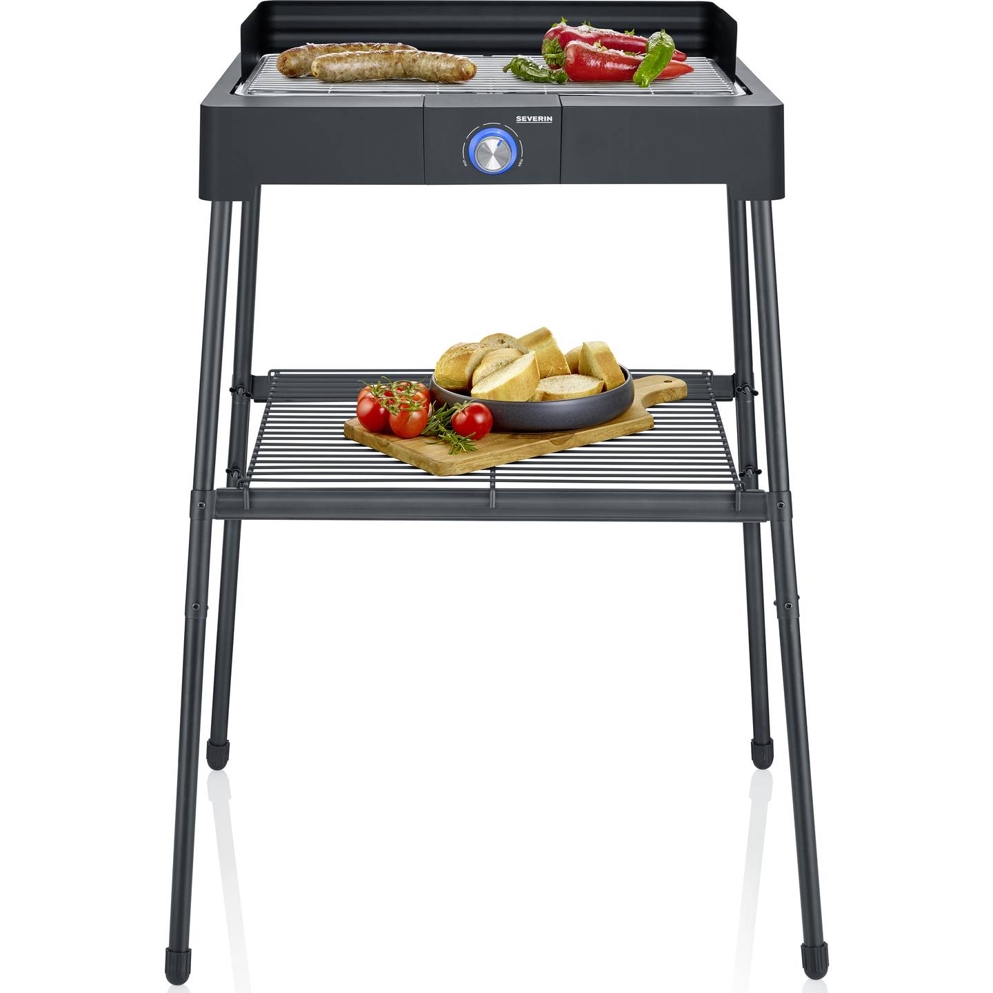 Severin Elektro Tischgrill PG 8566 Grillgerät mit Kontrollleuchte schwarz 2200W - 4008146040092