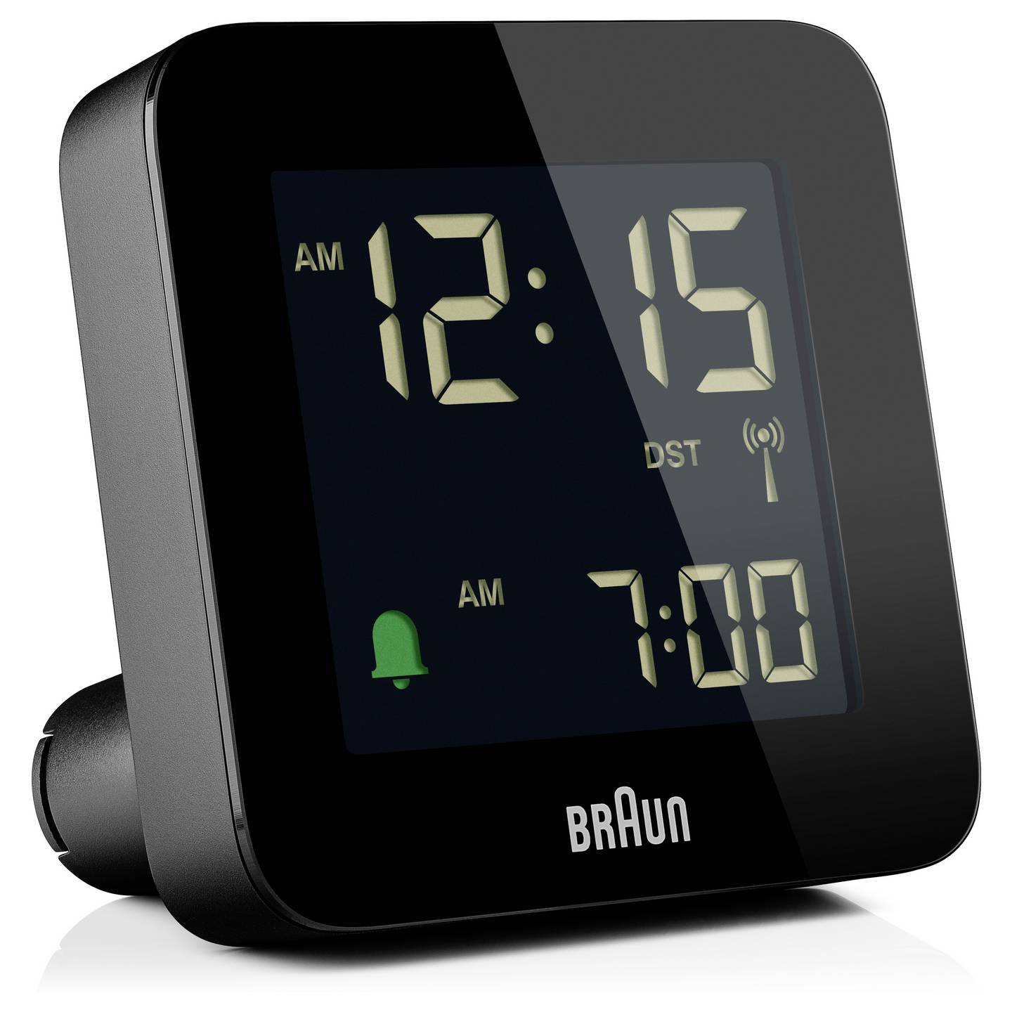 Braun Funkwecker Radiowecker DCF77 schwarz Kunststoff zweizeilig digital Uhr - 4007218670182