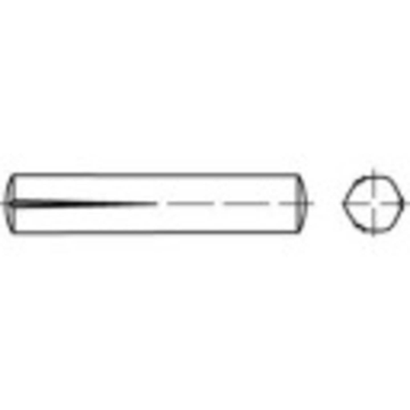 Toolcraft Paßkerbstift 12mm x 50mm Stahl 25 Stück Befestigungsstifte DIN 1472 - 4053199201907