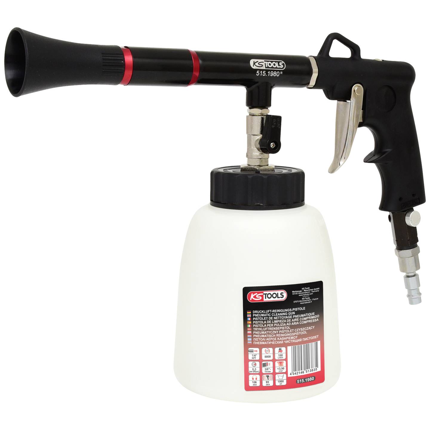 KS Tools Druckluft-Reinigungspistole 5151980 Reinigungspistole 160l/min 6,3bar - 4042146513835