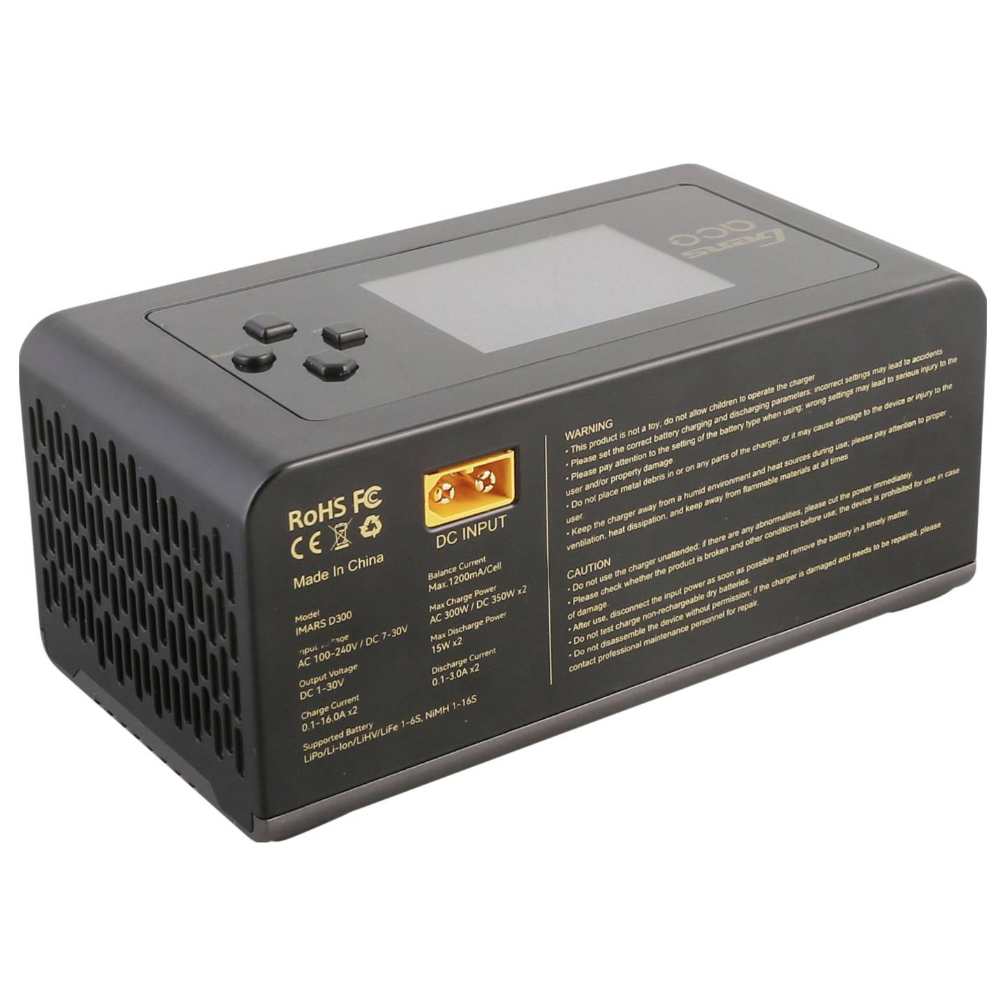 Gens ace Modellbau-Ladegerät D300 16A LiPo LiIon NiMH doppelter Ladeausgang 350W - 6928493308271