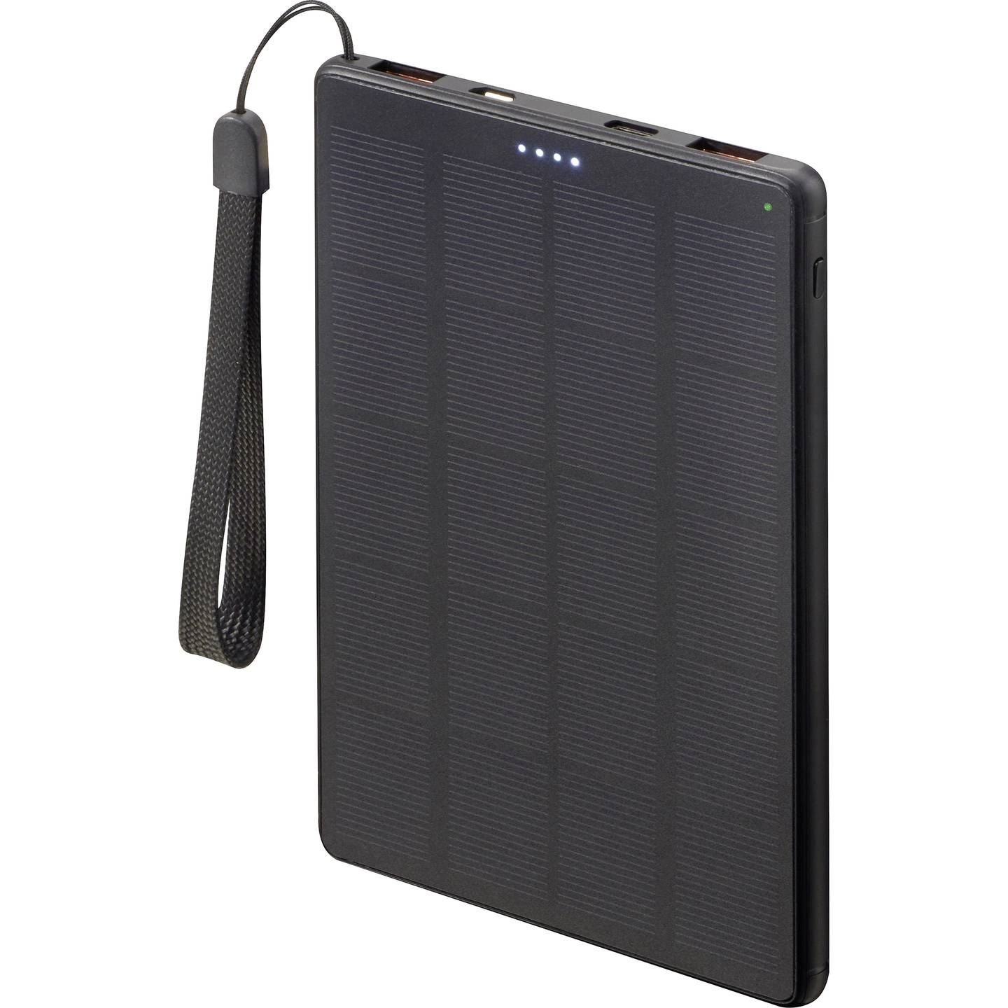 Voltcraft Solar Powerbank 10000 mAh Akku Ladegerät USB PD schwarz LiPo 2xUSB - 4064161151175