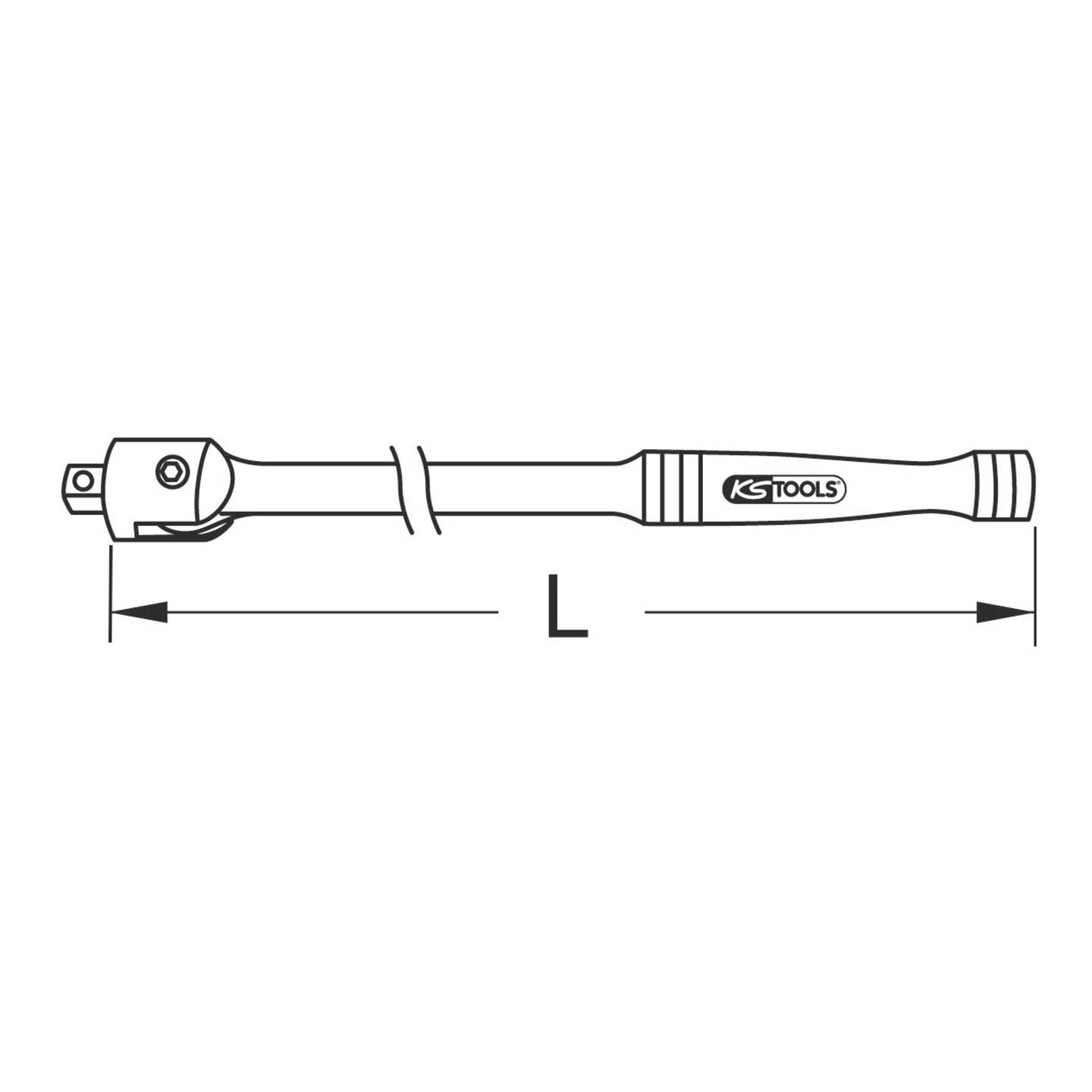 KS Tools Gelenkgriff 3/4" Antrieb 1030mm Chrom Vanadium Werkzeug für Werkstatt - 4042146146941