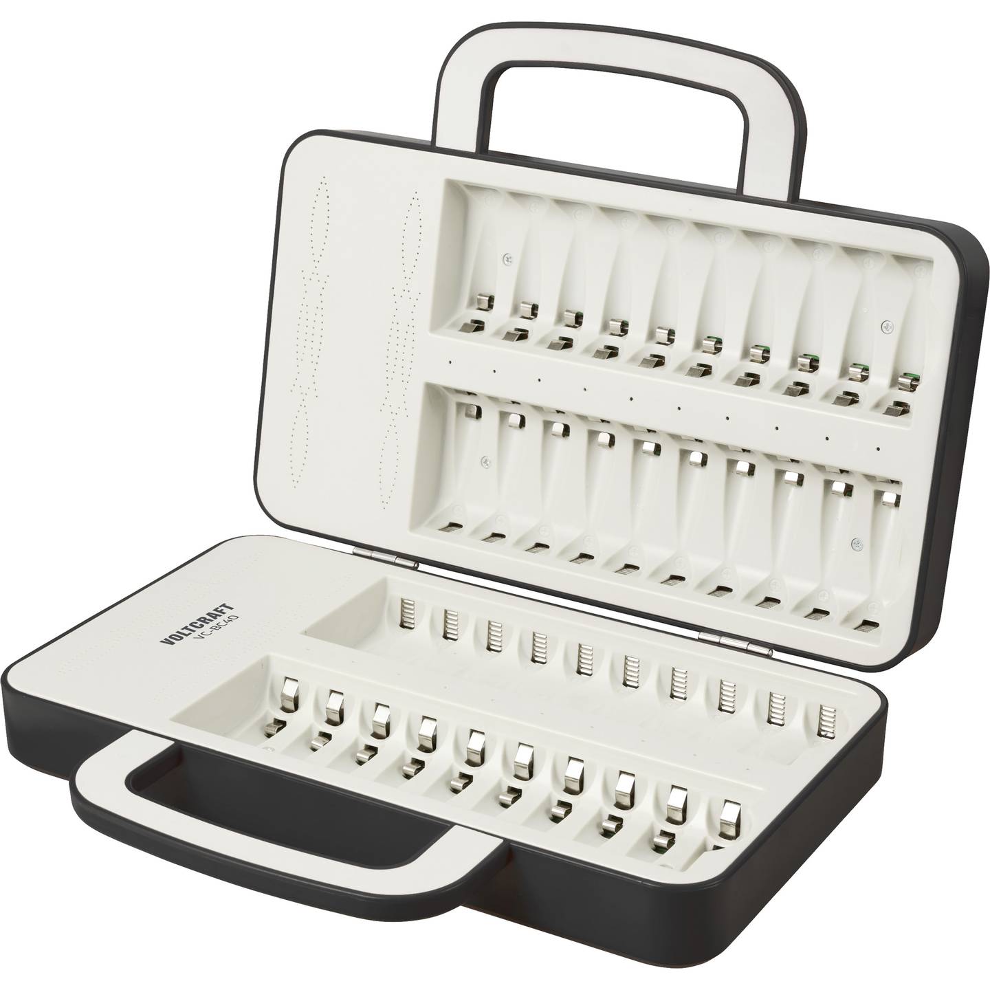 Voltcraft Rundzellen-Ladegerät NiMH Mignon AA Micro AAA 40 Kanäle 1000mA 120min - 4064161304755