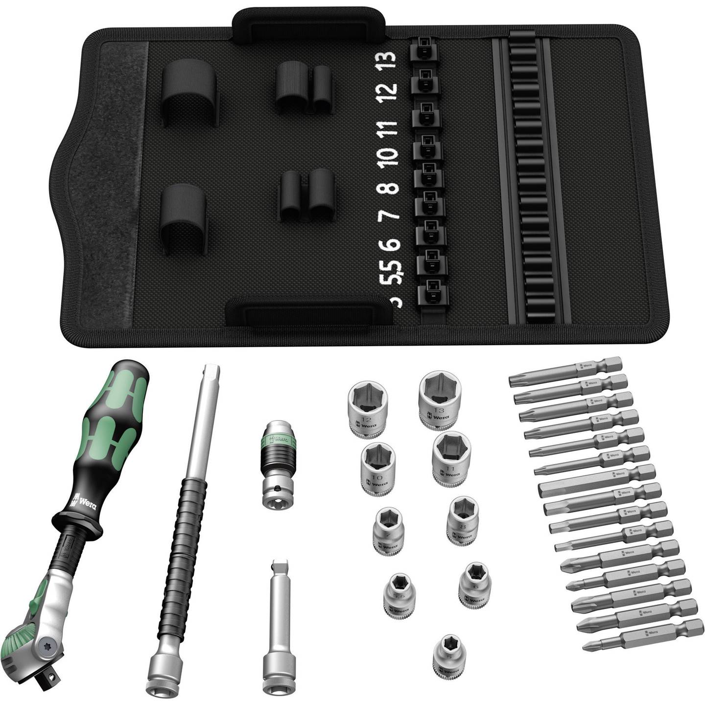 Wera Steckschlüsselsatz Zyklop Speed 1/4" 28-teilig Handwerkzeug metrisch - 4013288174000