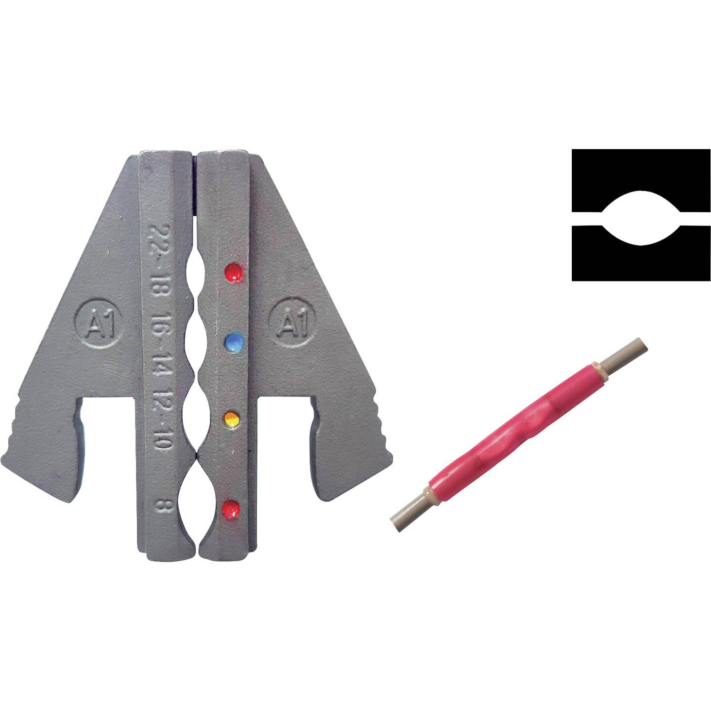 TOOLCRAFT Crimpstempel Schrumpfschlauchverbinder PZ-500 Quetschbereich 0.5-10mm² - 4016139068329