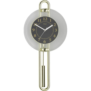 B-Ware Mebus Wanduhr Quarz analog gold schwarz silber 54.5x26x54.5cm elegante Uhr