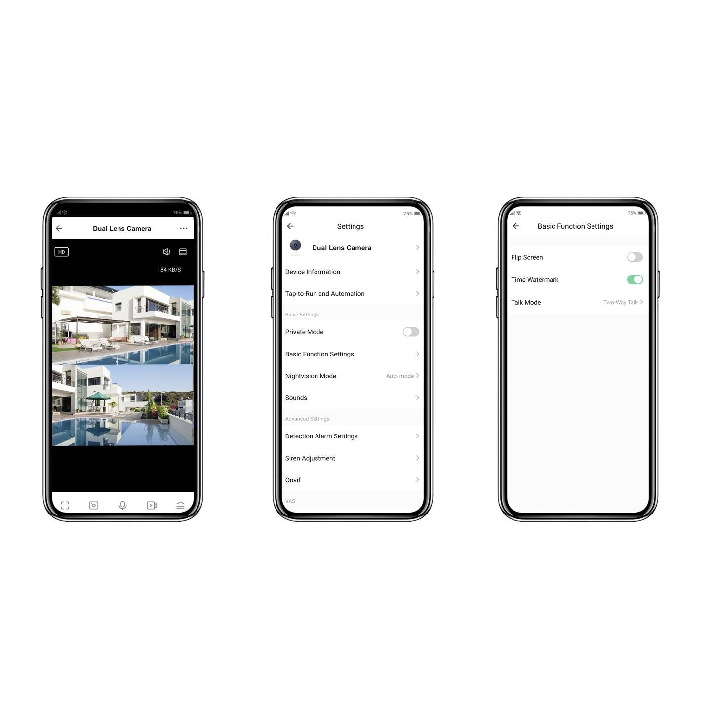 Sygonix WLAN IP Überwachungskamera 1920x1080 Pixel mit 2 Objektiven weiß IP65 - 4064161323237