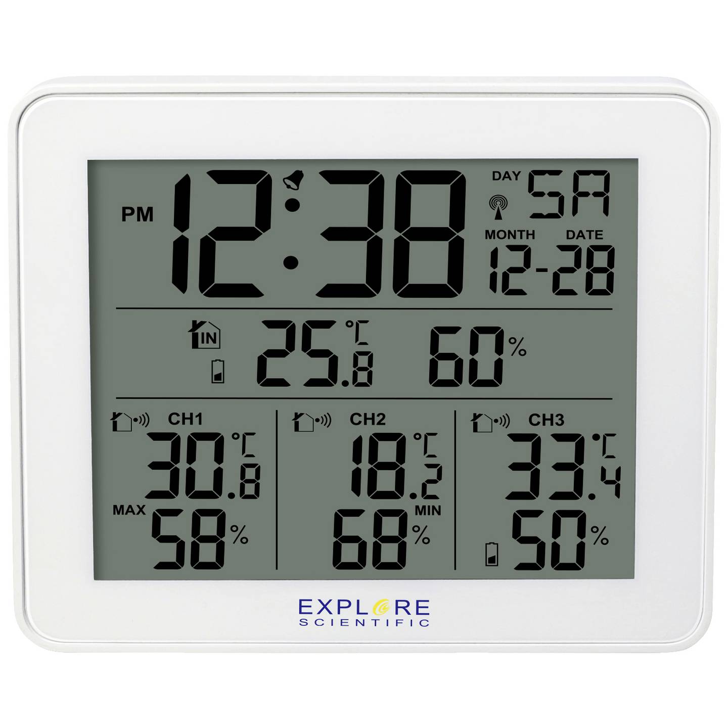 Explore Scientific Funk-Wetterstation WSH4003 Wetterstation 3 Sensoren digital - 4007922065793
