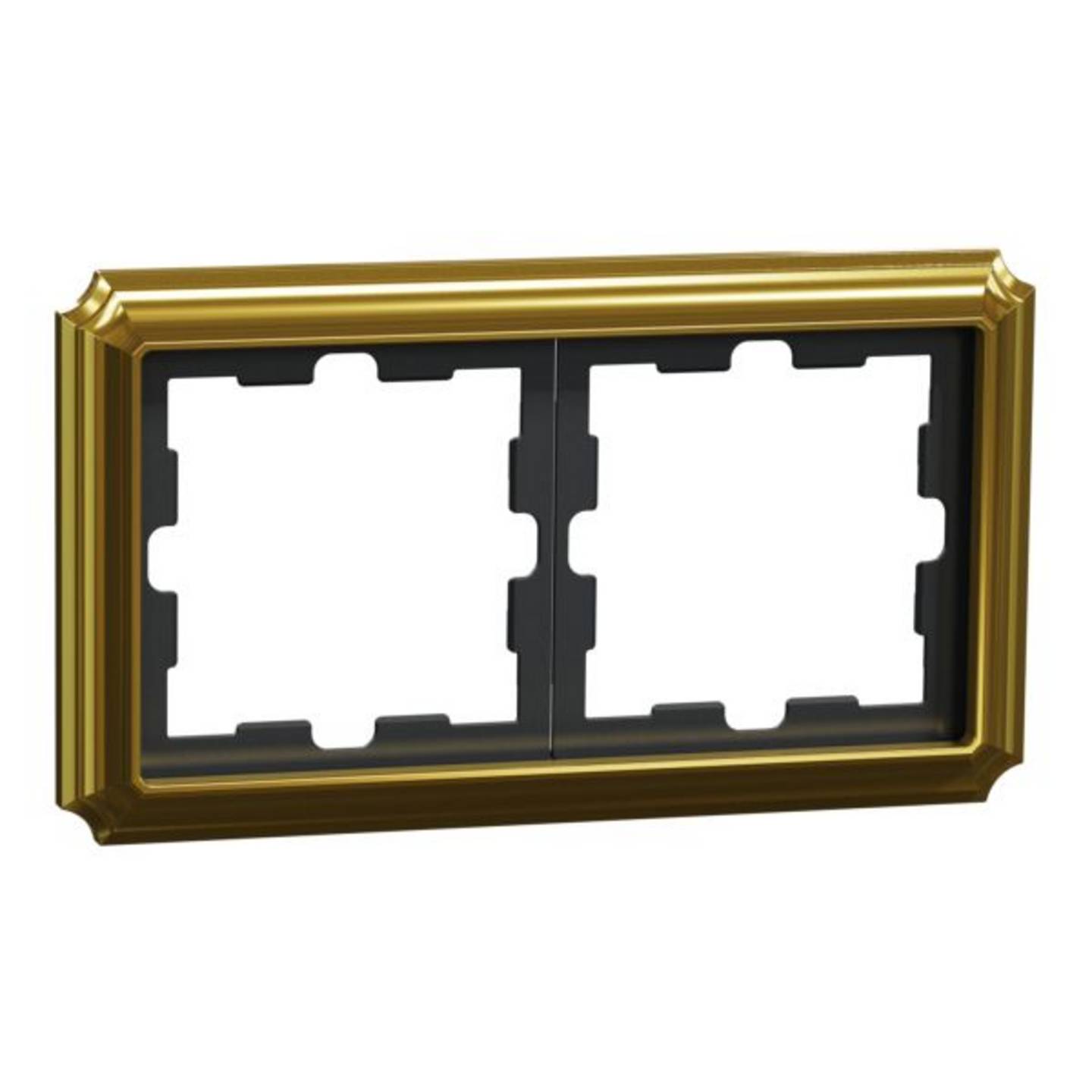 Merten Schalterprogramm MERT Rahmen D-Antik Metallrahmen 2-fach gold Zamak IP20 - 4042811222970