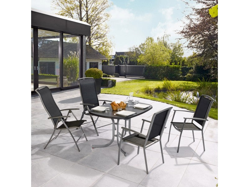 Gartentisch Vigo Sevelit Klapptisch UV- und witterungsresistent grau 70x110cm - 4007876503105