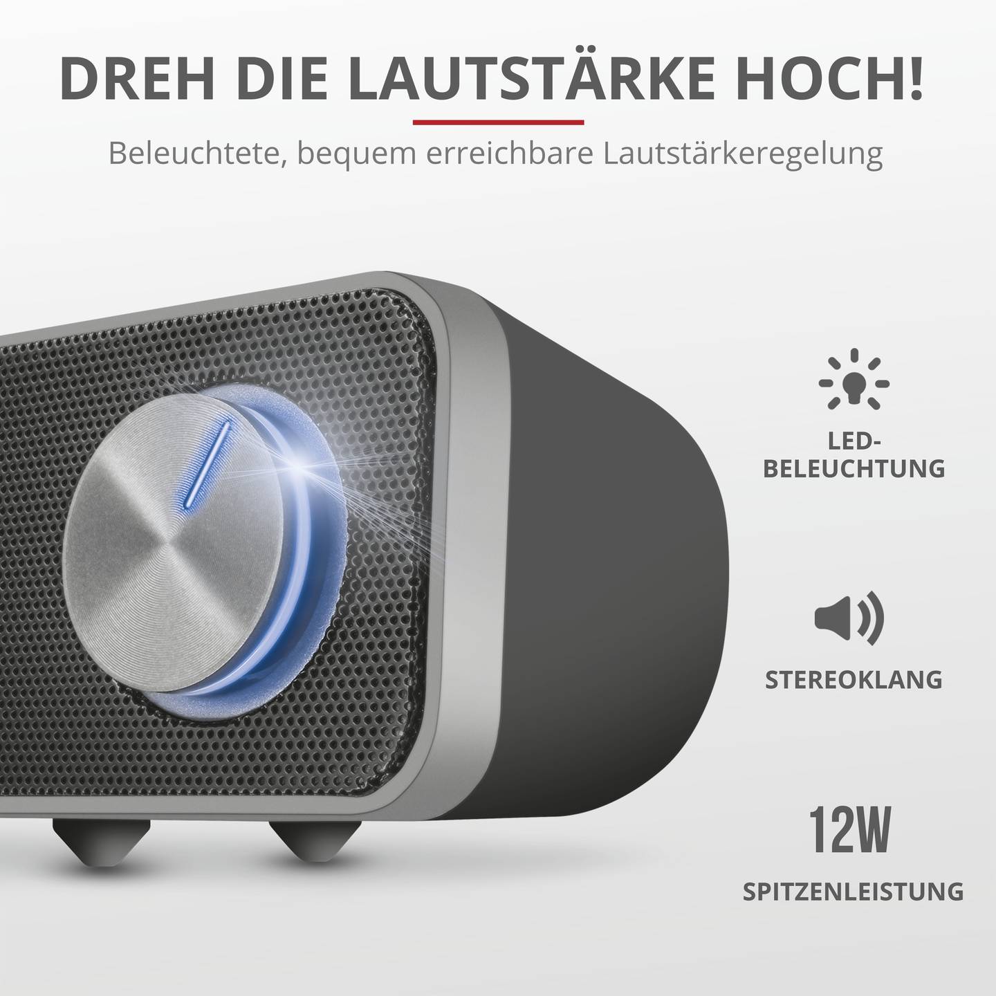 Trust PC-Lautsprecher Arys Kabelgebunden 12W USB Lautsprecher Schwarz Box 588g - 8713439229462