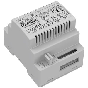 B-Ware Comatec Hutschienen Trafo Netzteil 35VA 24VAC Graues Gehäuse IP20 DIN-Rail