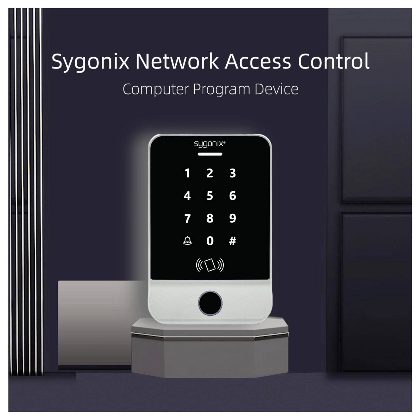 Sygonix Fingerprint RFID Zugangssystem Aufputz 12V DC mit Tastatur silber 1000 - 4064161487731