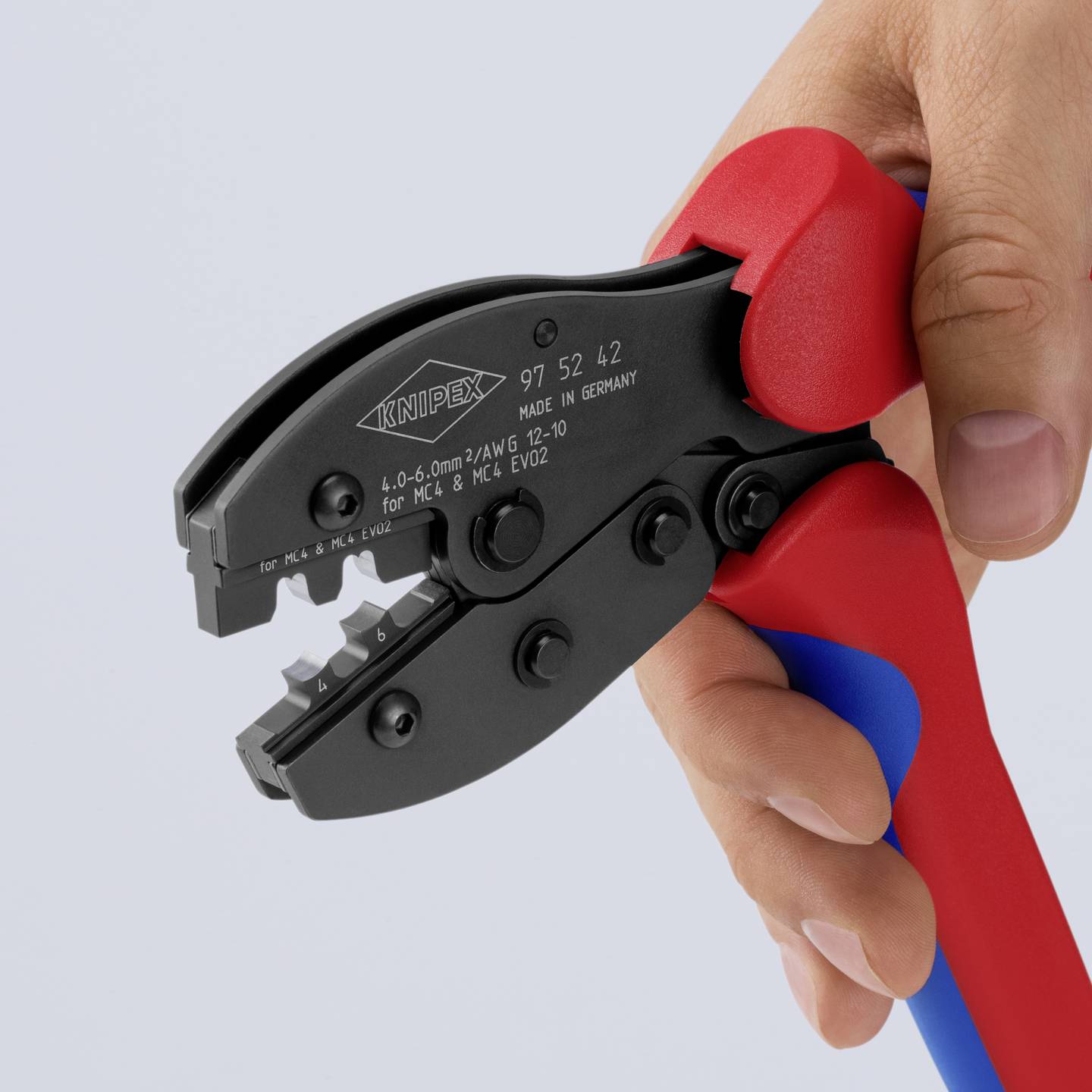 Knipex Crimpzange PreciForce 97 52 42 Handwerkzeug Zange MC4 Steckverbinder - 4003773092117
