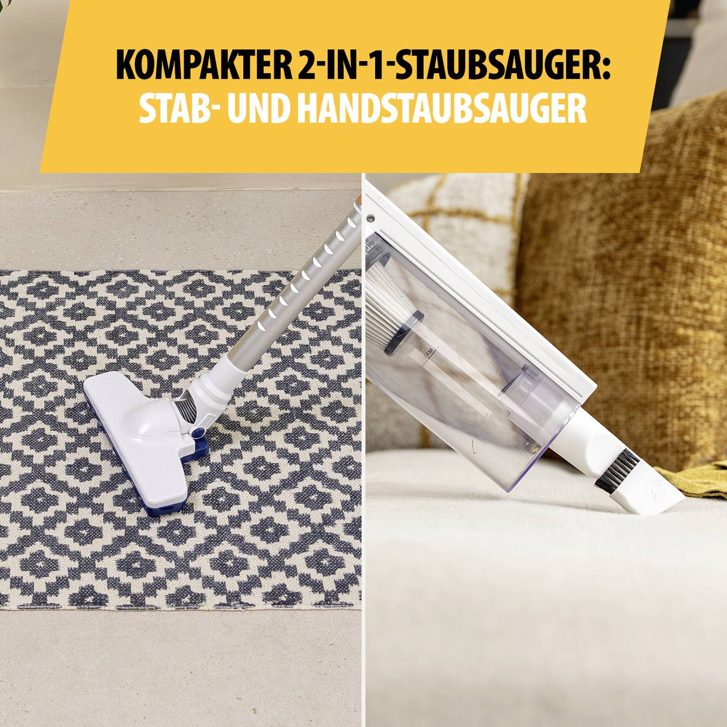 Tristar SZ-2308 Stielstaubsauger 400W HEPA 2-in-1 mit 6m Kabel und Zubehör - 8712836988095