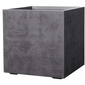 C-Ware Deroma Pflanzkübel Cubo Millennium Anthrazit UV-beständig mit Rollen 49x49x49cm