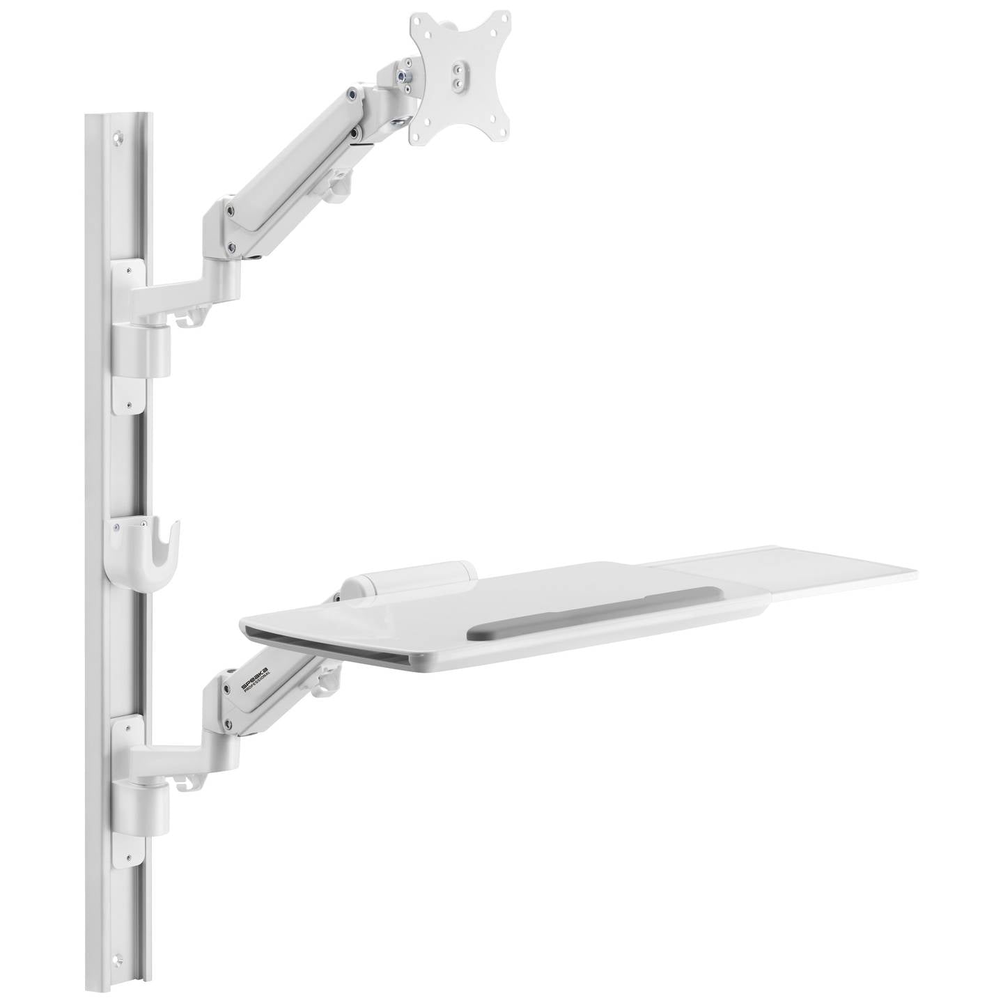 SpeaKa Professional Monitor-Wandhalterung höhenverstellbar mit Tastaturablage - 4064161306056