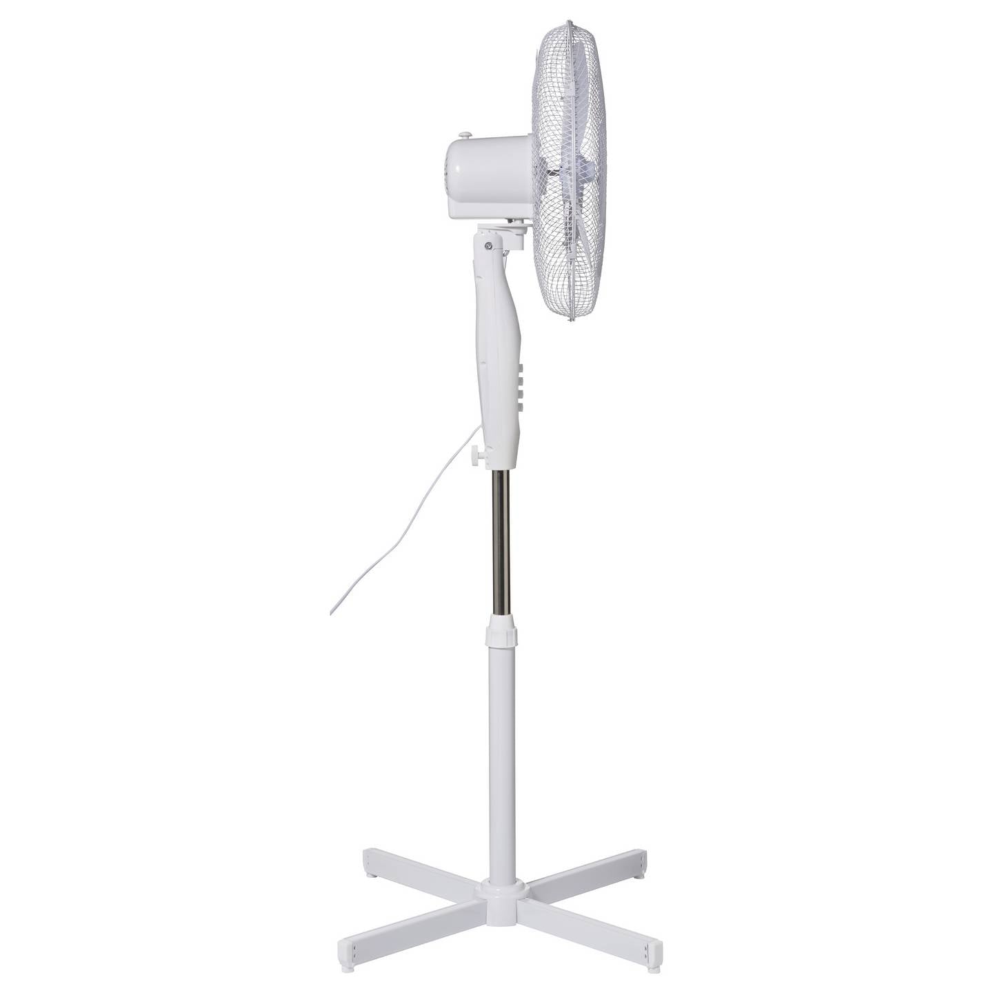 Sygonix Standventilator Ventilator Oszillierend Höhenverstellbar 50W Weiß Ø600mm - 4064161389530