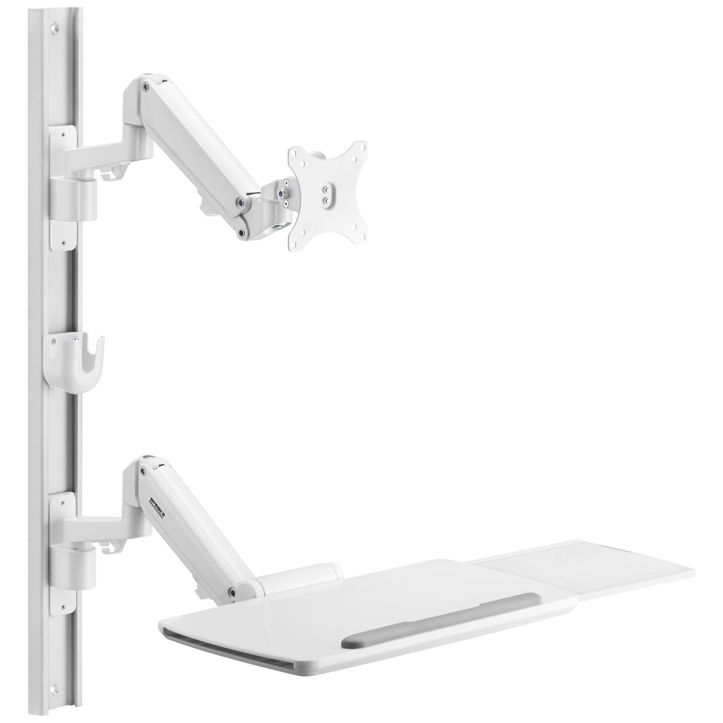 SpeaKa Professional Monitor-Wandhalterung höhenverstellbar mit Tastaturablage - 4064161306056