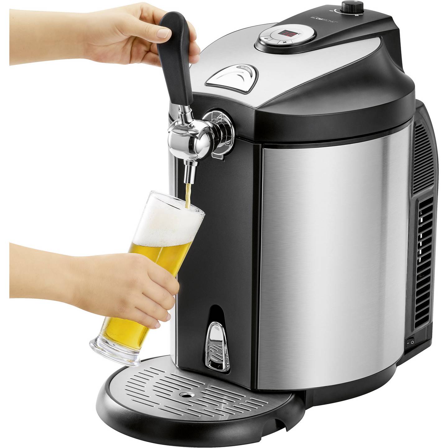 Clatronic Bierzapfanlage BZ 3740 Zapfanlage Bierkühler Party Zapfer Silber - 4006160639209