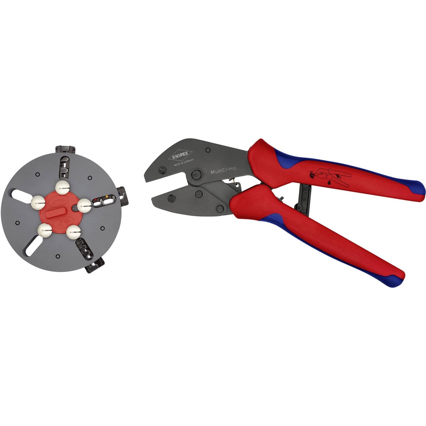 Knipex Crimpzange MultiCrimp 97 33 01 für unisolierte Steckverbinder 250mm 770g - 4003773066927