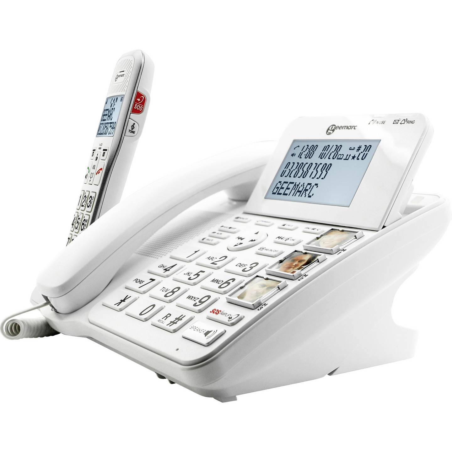 Geemarc Seniorentelefon AMPLIDECT 595 COMBI Anrufbeantworter Freisprechen 80dB - 3521350009330