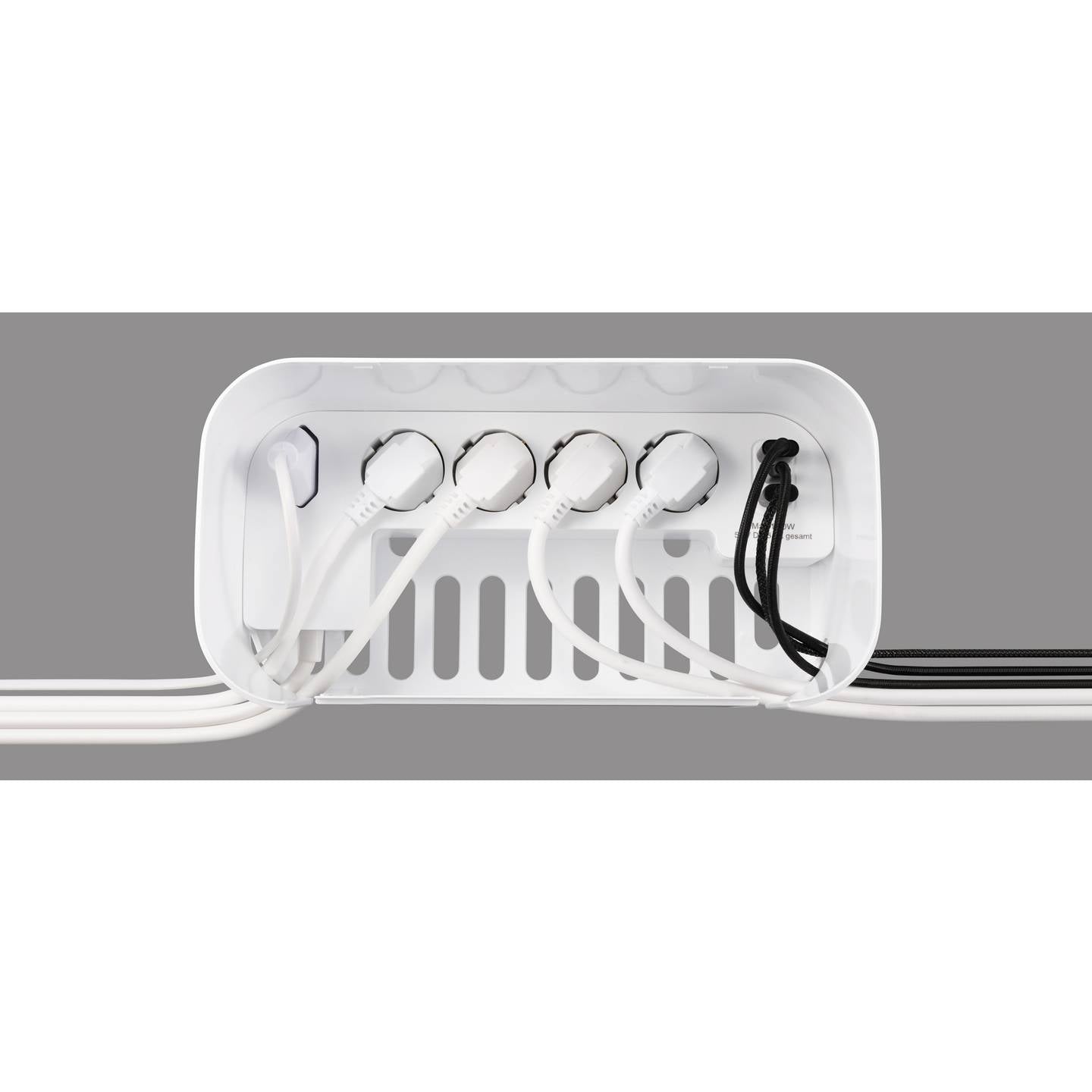 Sygonix Steckerbox Steckdosenleiste 5-fach USB Schutzkontakt Kabelmanagement - 4064161319506