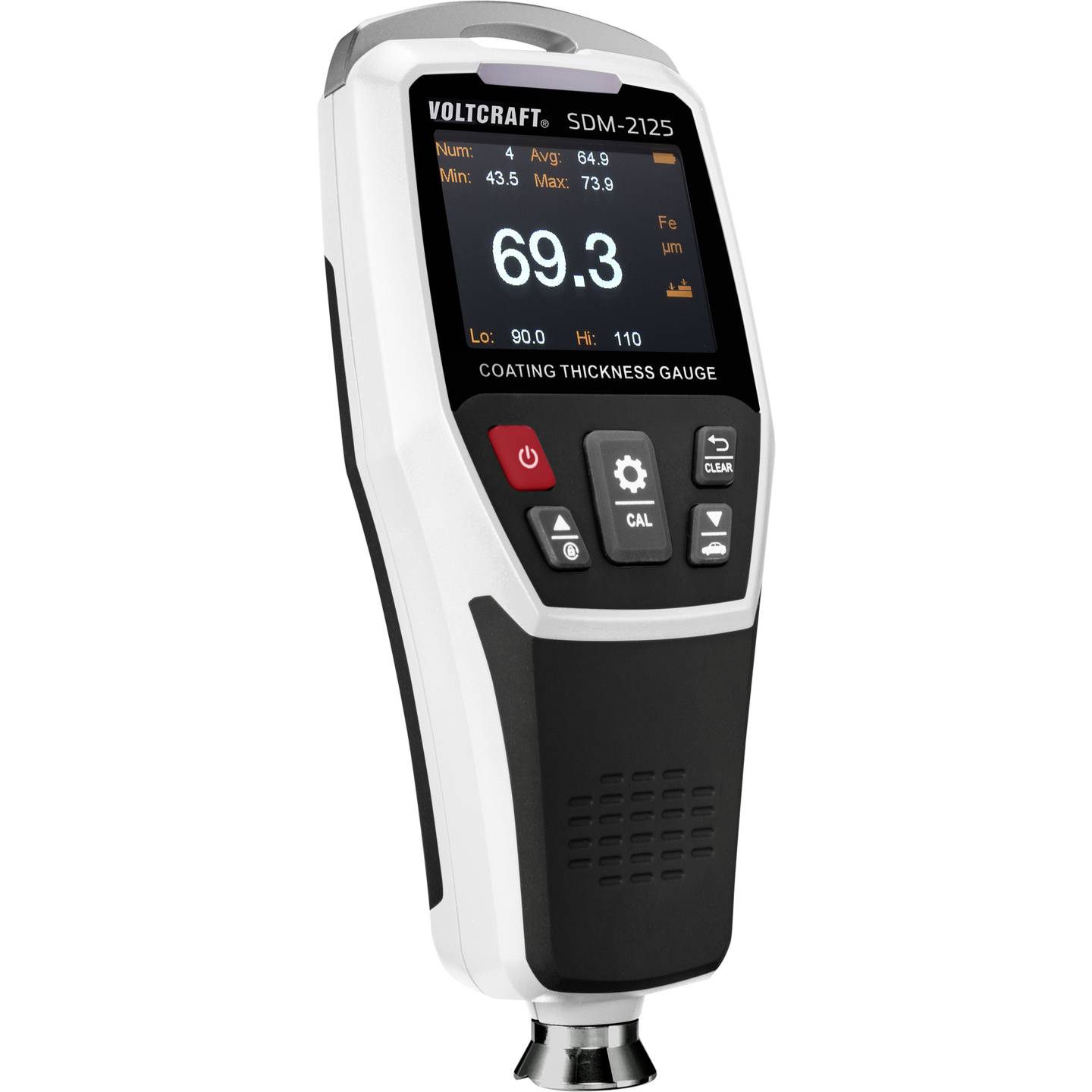 VOLTCRAFT Schichtdicken-Messgerät SDM-2125 Wirbelstrom 0-1250µm LCD 130g - 4064161026978