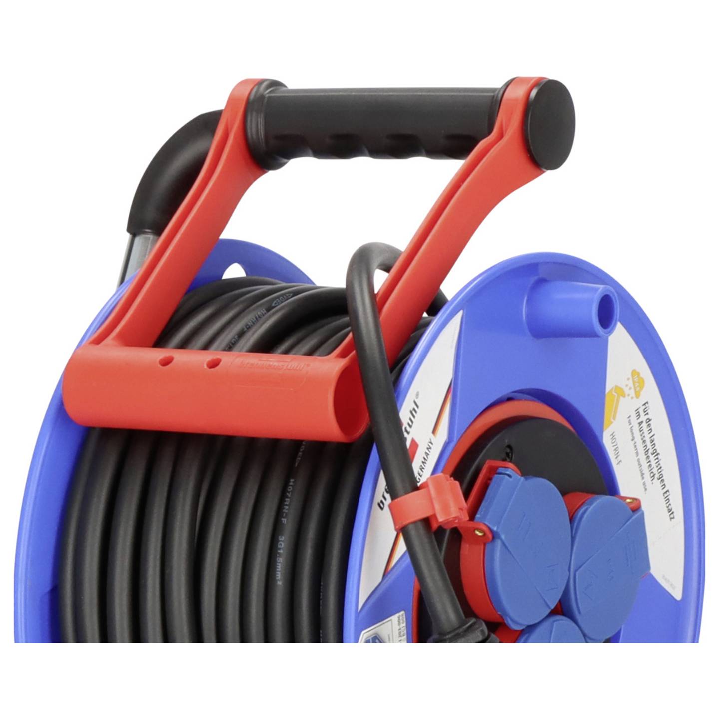 Brennenstuhl 1218900 Kabeltrommel 25.00 m Schwarz Schutzkontakt-Gummi-Stecker - 4007123251605