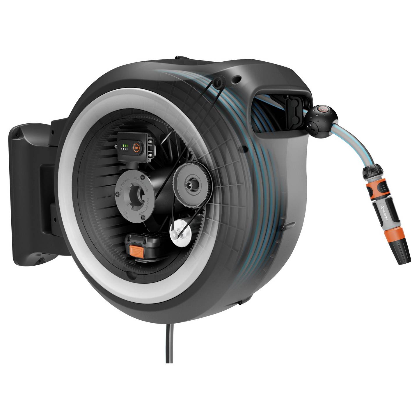 GARDENA Akku-Wand-Schlauchbox PowerRoll XXL 40m Grau-Weiß Gartenbewässerung 1 - 4066407002456