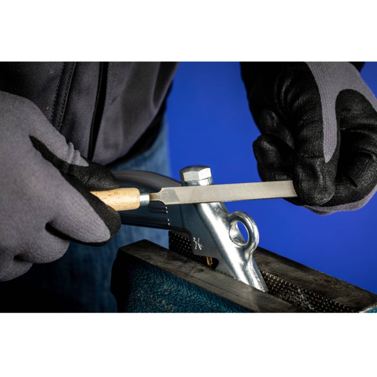 PFERD TOOLS Schlüsselfeilen-Satz Hieb 2 inkl. Feilenheften Metallbox 100mm 6-tlg - 4007220011362