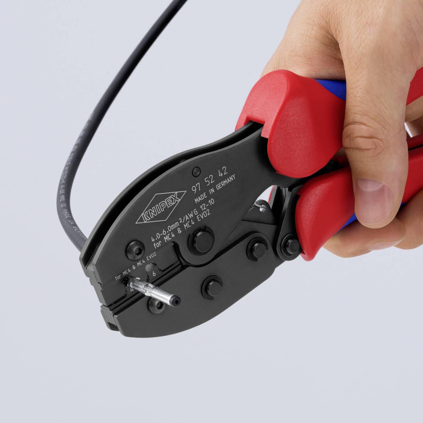Knipex Crimpzange PreciForce 97 52 42 Handwerkzeug Zange MC4 Steckverbinder - 4003773092117