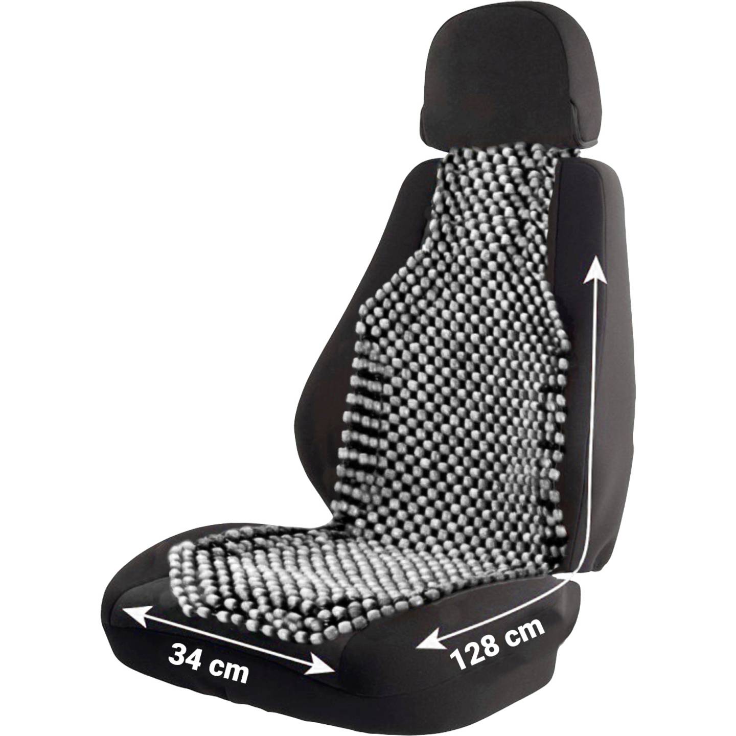 HP Autozubehör Kühlsitzauflage Massagefunktion Holzkugel Anthrazit 123x36.5cm - 4007928191168