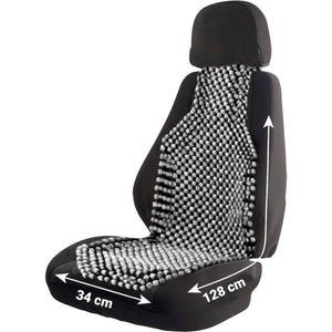B-Ware HP Autozubehör Kühlsitzauflage Massagefunktion Holzkugel Anthrazit 123x36.5cm