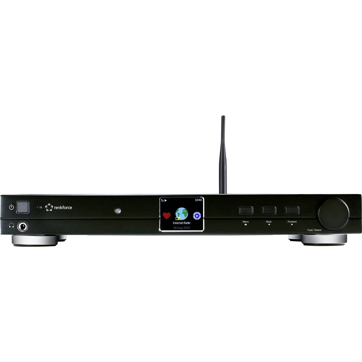 Renkforce Radio-Adapter DAB+ WLAN Bluetooth DLNA Internetradio Schwarz 99 Sender - 4053199973484