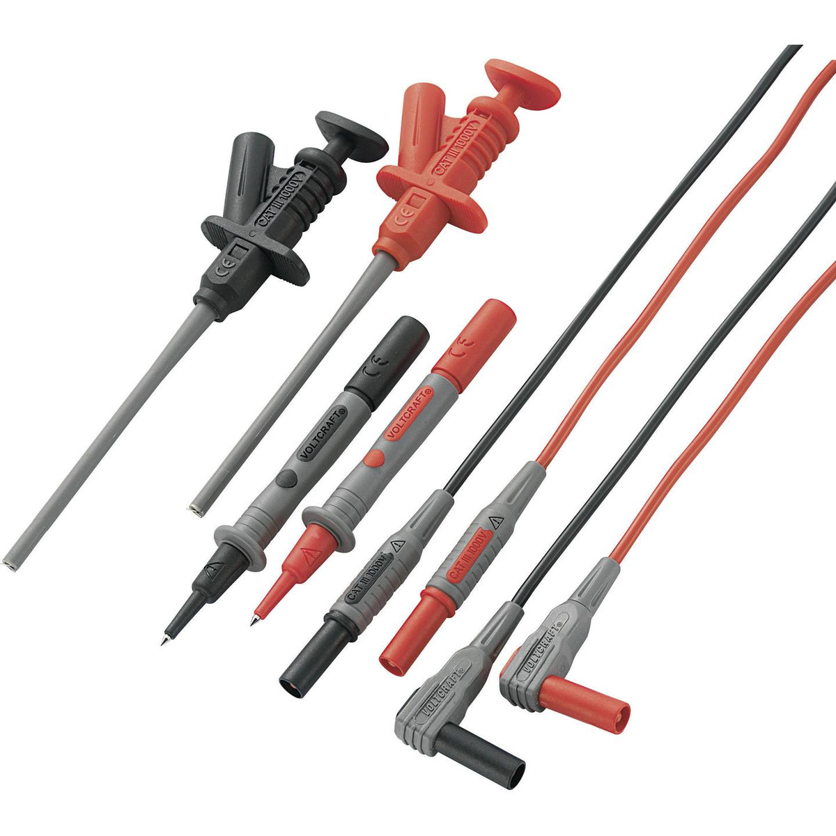 Voltcraft Sicherheits-Messleitungs-Set MS-6 Lamellenstecker 4mm Prüfspitze - 4053199994830