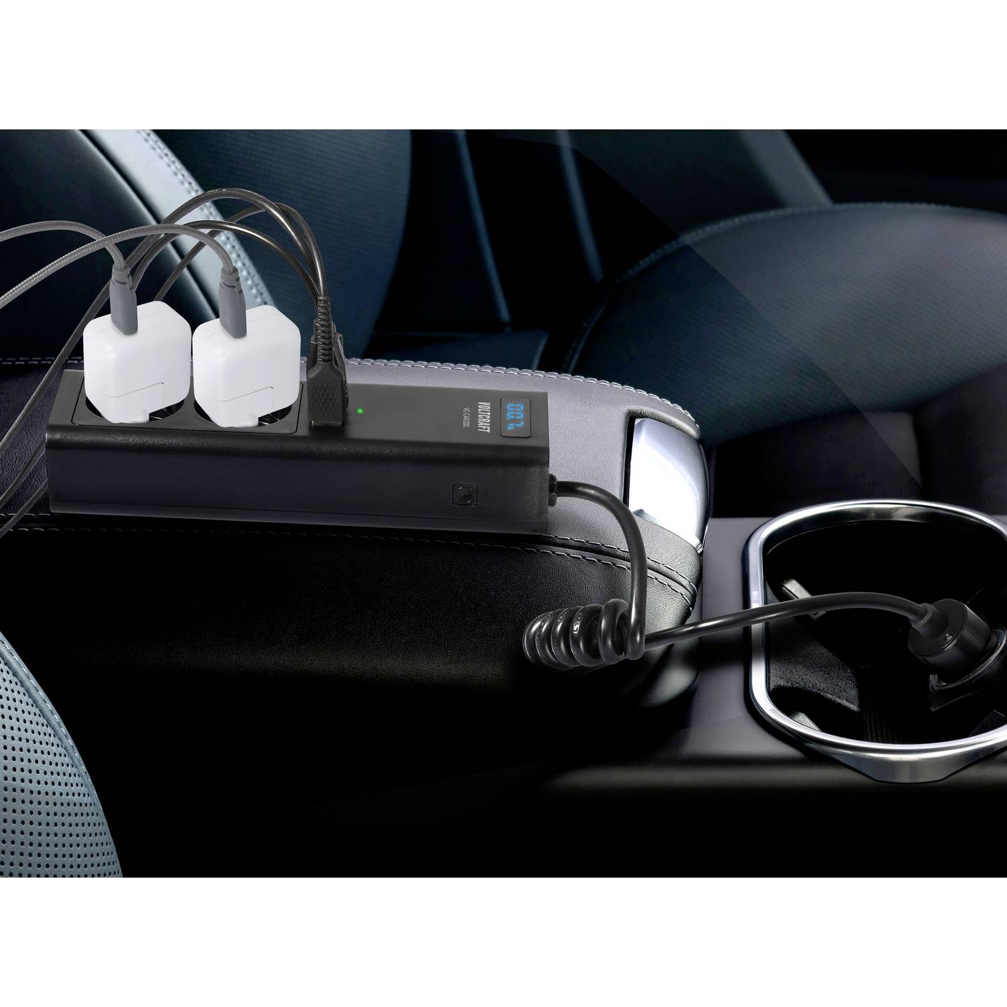 Voltcraft Wechselrichter VC-CAR200 200W 12V DC 230V AC USB Zigarettenanzünder - 4064161250588
