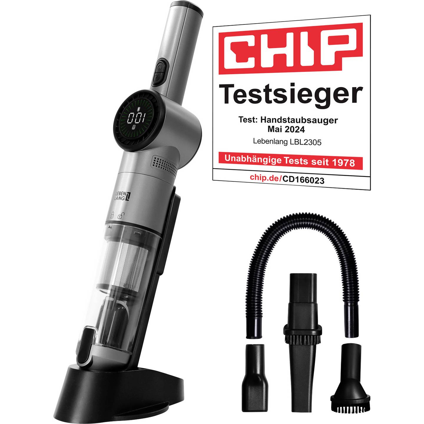 LEBENLANG Akkusauger LBL2305 Handstaubsauger Beutellos 135W Zyklon-Technik 5 - 4262406931968