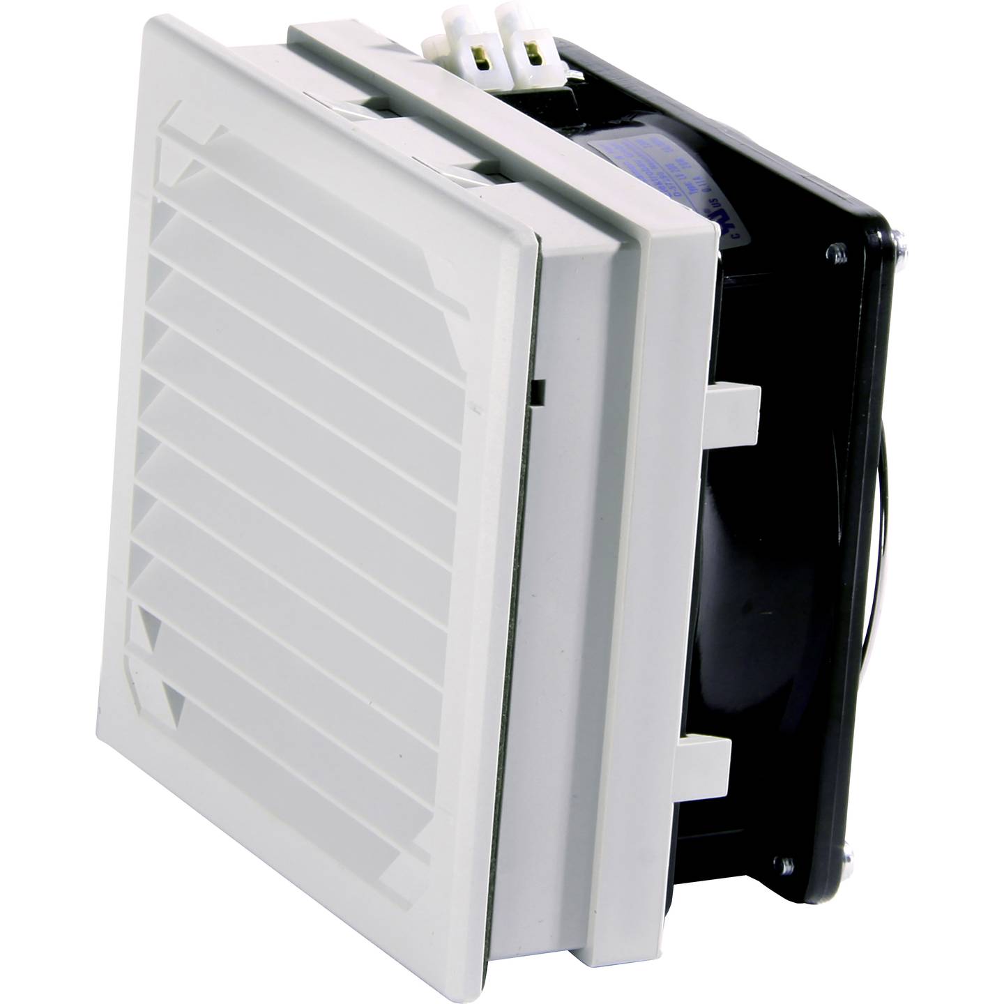 Elmeko Filterlüfter Ventilator LV 200 24V/DC lichtgrau 130 x 130 x 77 mm - 4251218601800