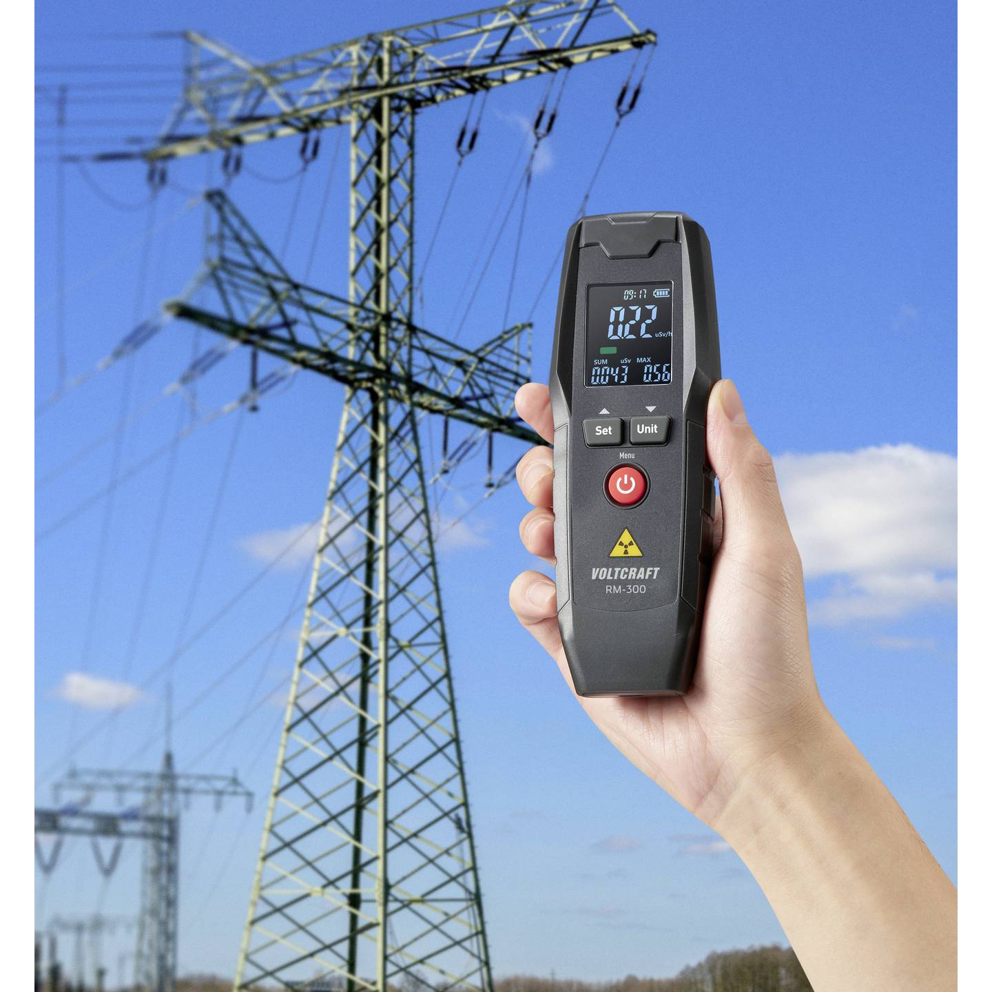 Voltcraft Geigerzähler Strahlungsmesser RM-300 Beta Gamma Röntgen USB akustisch - 4064161246963
