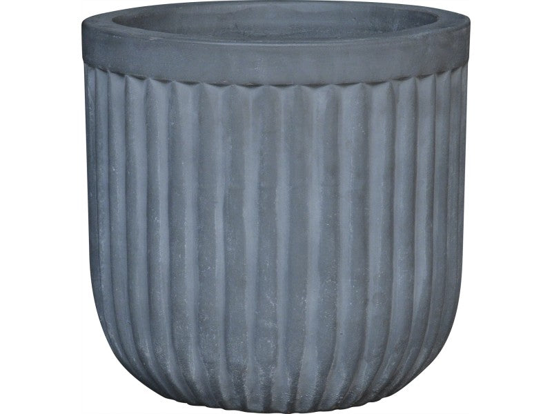 Pflanztopf Terrakotta Greige-Hellgrau Strukturierter Topf 36x36cm für Pflanzen - 4007876482288
