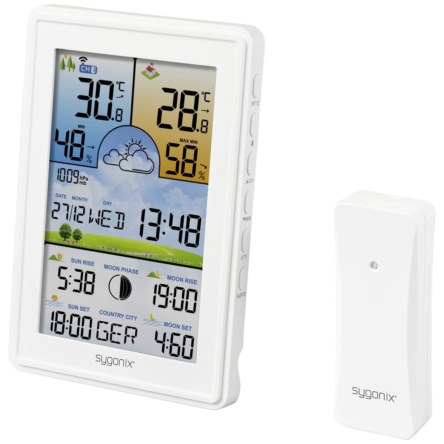 Sygonix SY-5509564 Digitale-Wetterstation Vorhersage Wettervorhersage Wetter - 4064161244341