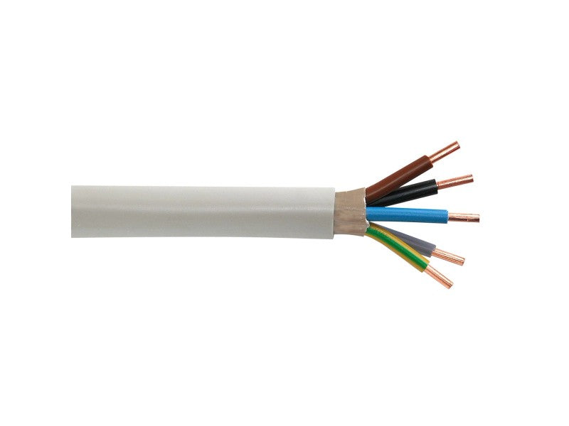 Emskabel Mantelleitung NYM-J 5 x 6 mm² Grau Kabel hohe Leitfähigkeit 5m flexibel - 4010480111413