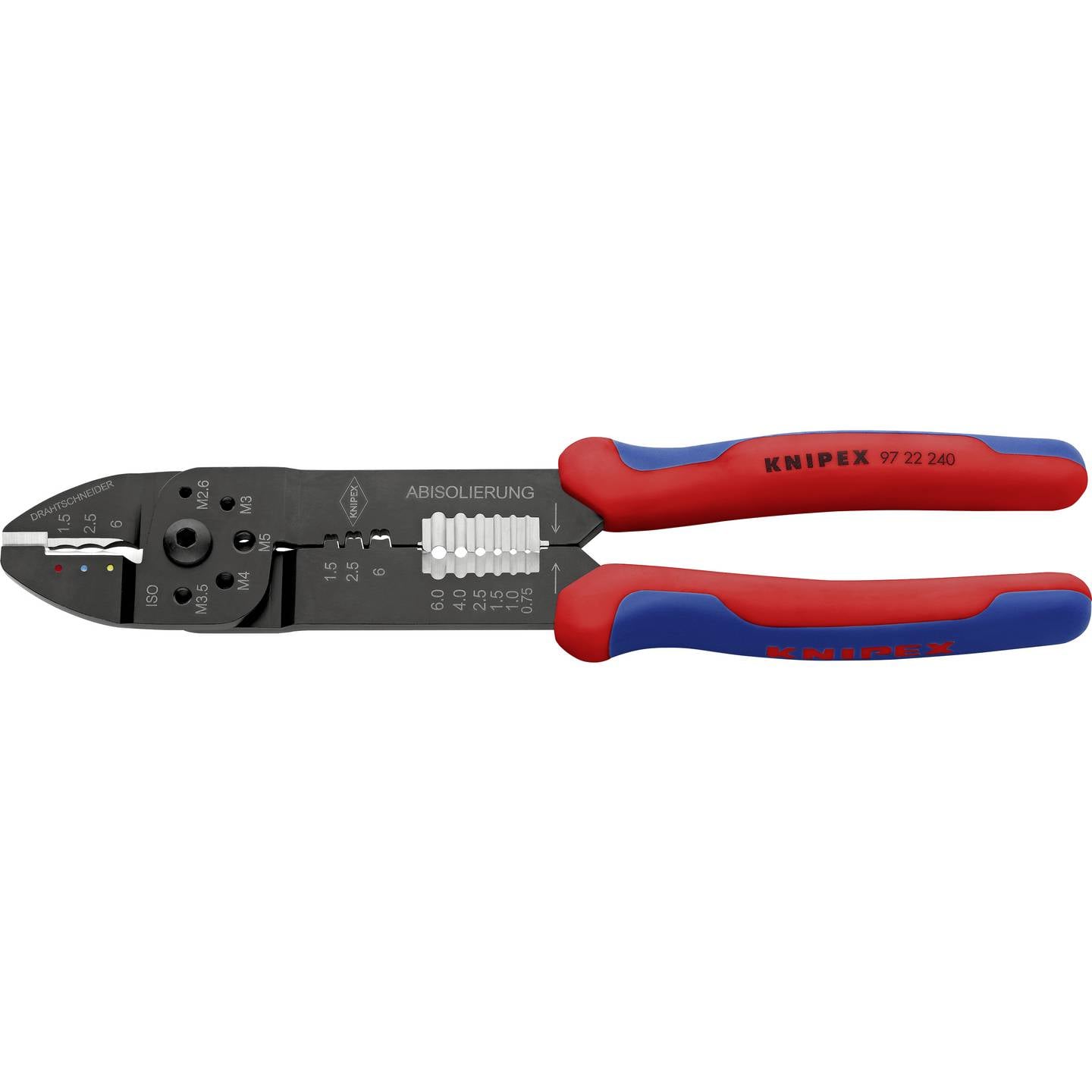 Knipex Crimpzange Isolierte Kabelschuhe Steckverbinder 0.75 bis 6 mm² Zange - 4003773070726