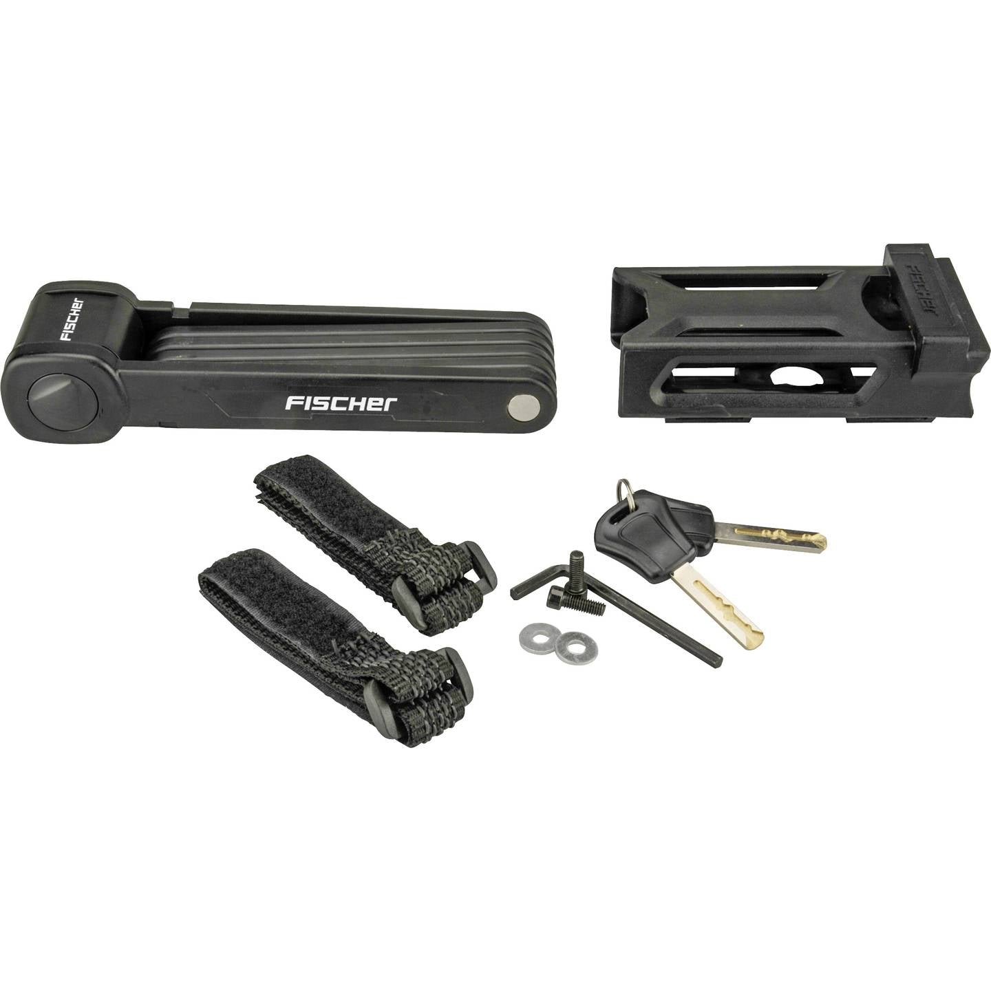 FISCHER Faltschloss 85852 Schwarz – Leicht, schick, stark, hohe Sicherheit - 4008153858529